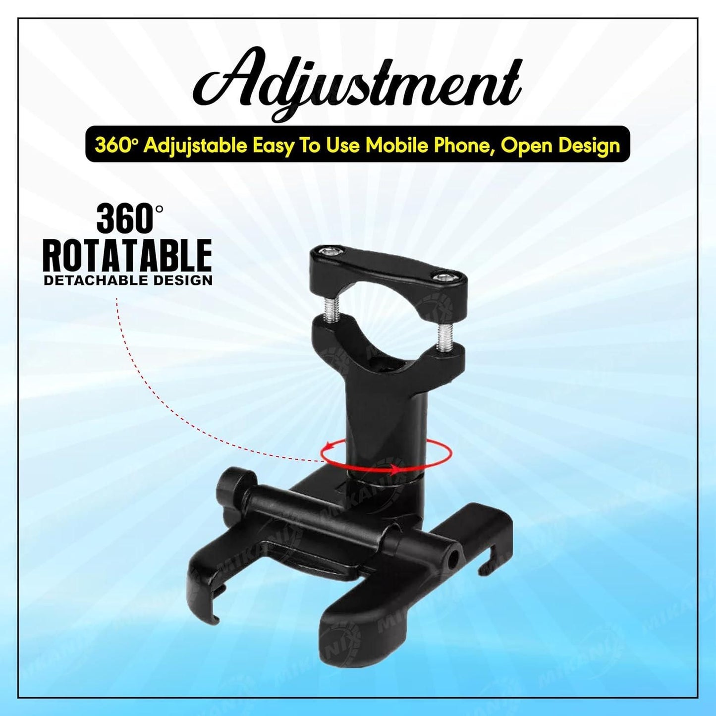 360° Rotating Mobile Phone Holder – Universal Handlebar Mount for Bikes & Motorcycles