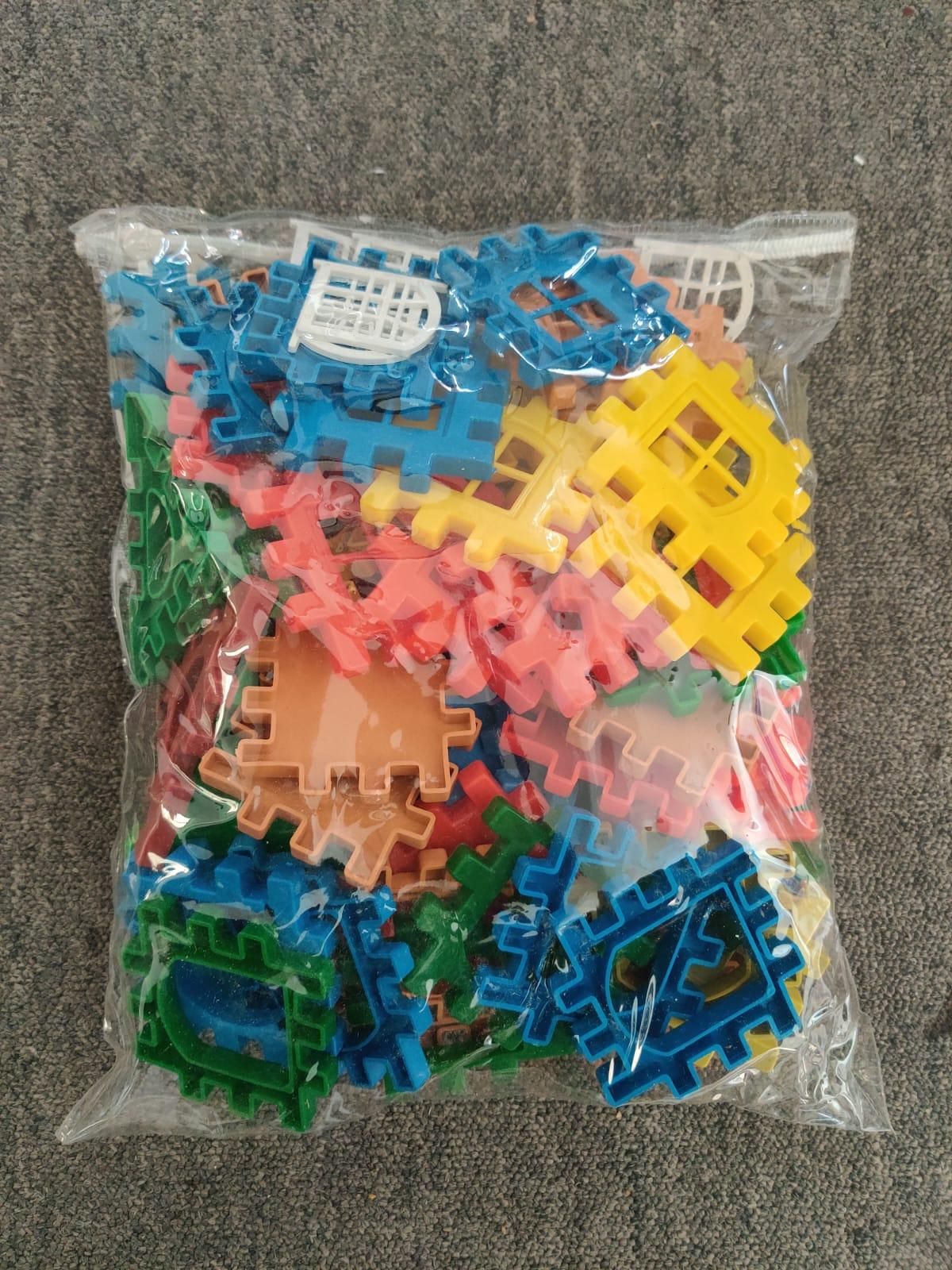 50-Piece Building Blocks Set for Kids – Multicolor Educational Toy with Windows | Age 2–5 Years