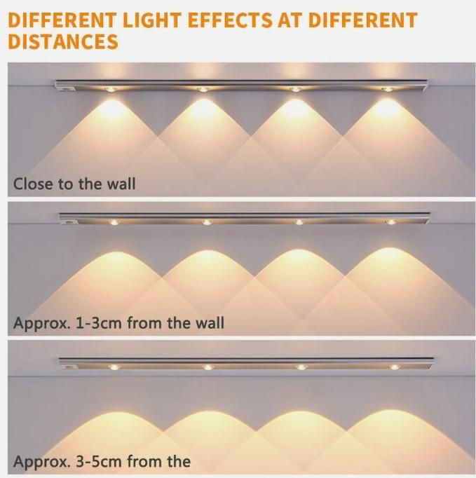 LED PIR Motion Sensor Cabinet Light – USB Rechargeable | Wireless Stick-On Light with 3 Modes & Dimmable Settings