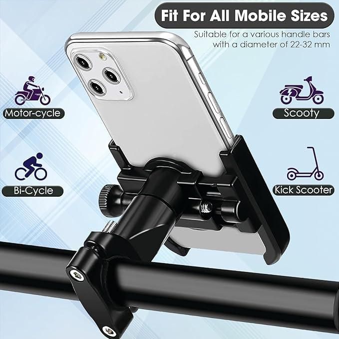 360° Rotating Mobile Phone Holder – Universal Handlebar Mount for Bikes & Motorcycles