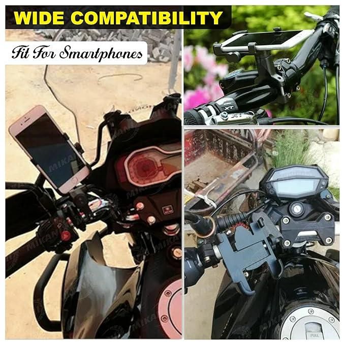 360° Rotating Mobile Phone Holder – Universal Handlebar Mount for Bikes & Motorcycles