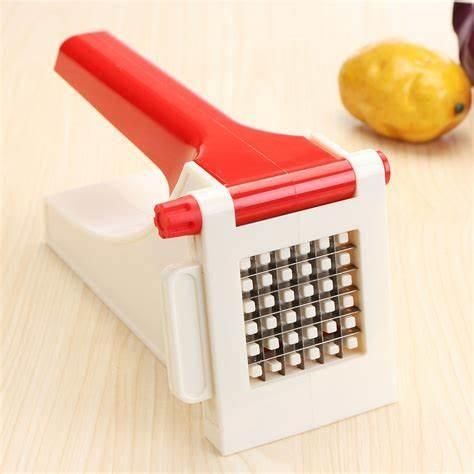 Heavy Duty Vegetable Slicer & Dicer – Stainless Steel French Fry Cutter with 2 Interchangeable Blades