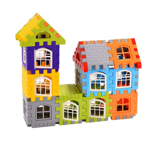 50-Piece Building Blocks Set for Kids – Multicolor Educational Toy with Windows | Age 2–5 Years
