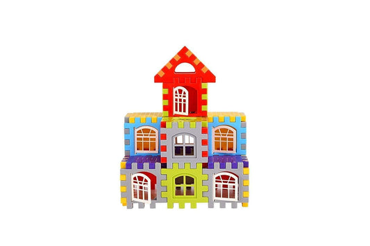50-Piece Building Blocks Set for Kids – Multicolor Educational Toy with Windows | Age 2–5 Years