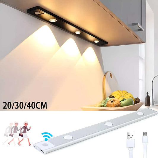 LED PIR Motion Sensor Cabinet Light – USB Rechargeable | Wireless Stick-On Light with 3 Modes & Dimmable Settings