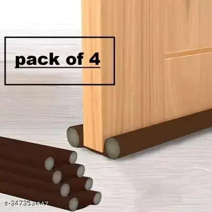 Magical Door Seal Guard (Pack of 4) – 39" Soundproof & Waterproof Strip – Brown