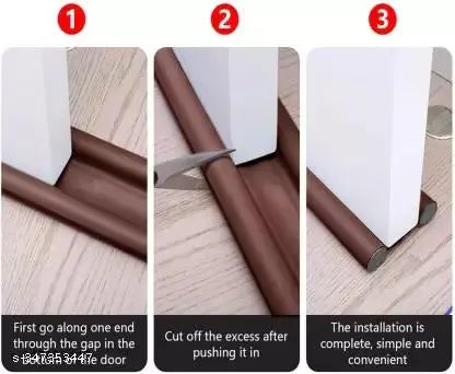 Magical Door Seal Guard (Pack of 4) – 39" Soundproof & Waterproof Strip – Brown